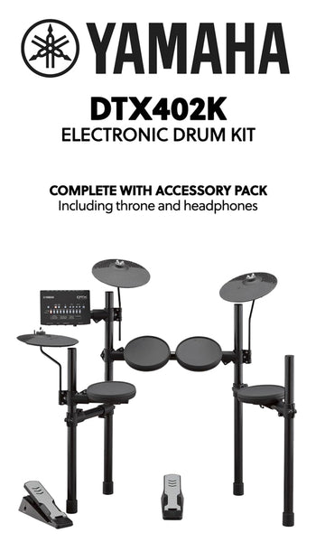 YAMAHA DTX402 with accessory pack