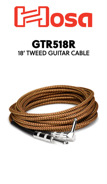 Hosa GTR518R 18'  Tweed instrument cable